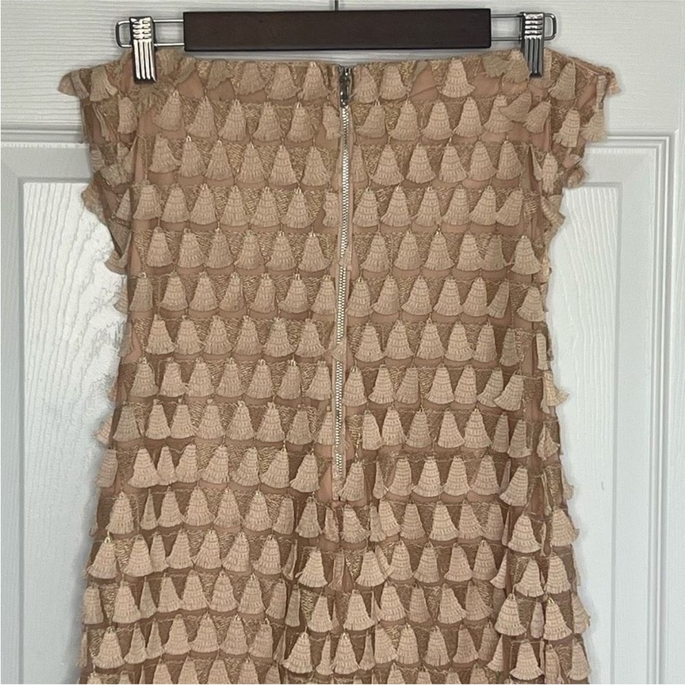 Lulu's Strapless Ruffle Textured Dress in Tan - Picture 6 of 16